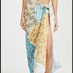 LoveShackFancy floral pareo sarong swim